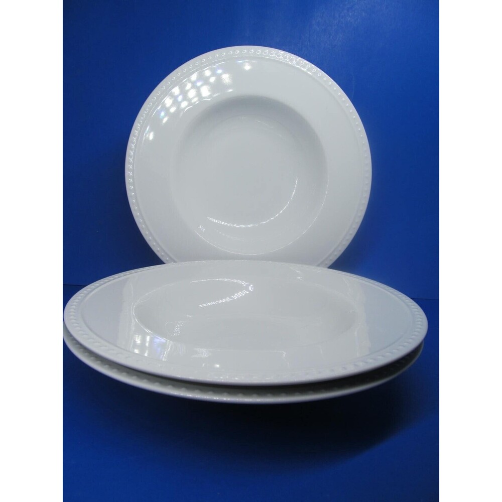 Crate And Barrel Staccato By Kathleen Wills Set Of Three 9 1/4" Rimmed  Bowls